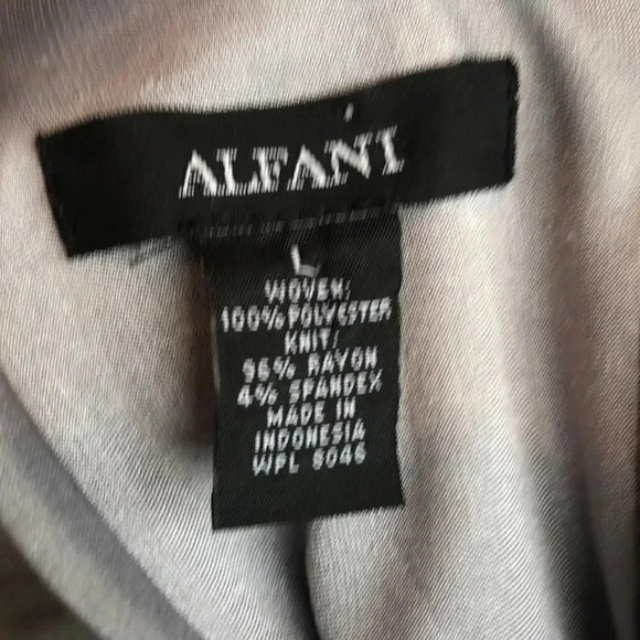 Alfani silver snake skin sleeveless crossover v-neck blouse size large - Picture 6 of 9